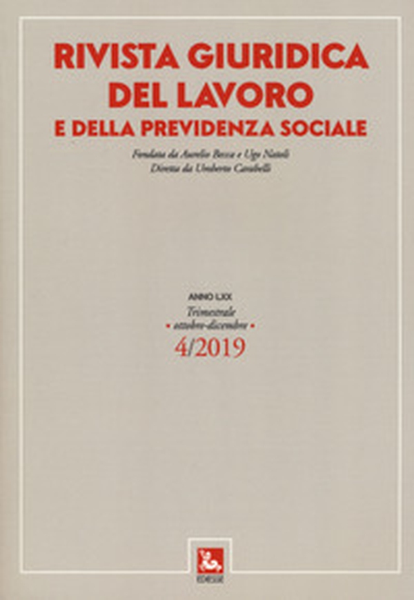 Rivista giuridica del lavoro e della previdenza sociale - Vol. 4 - Librerie.coop Rivista giuridica del lavoro e della previdenza sociale - Vol. 4 - Librerie.coop