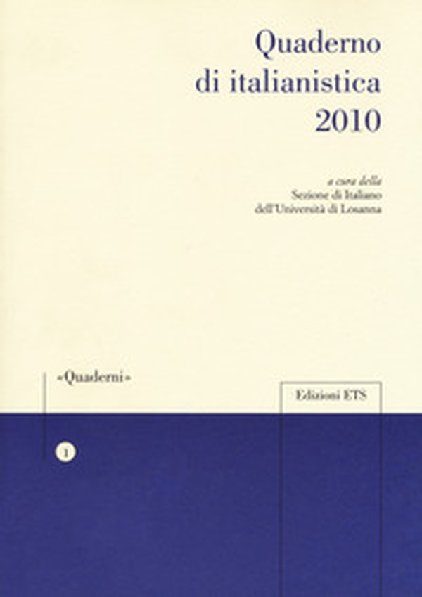 Quaderno di italianistica 2010 - Librerie.coop Quaderno di italianistica 2010 - Librerie.coop