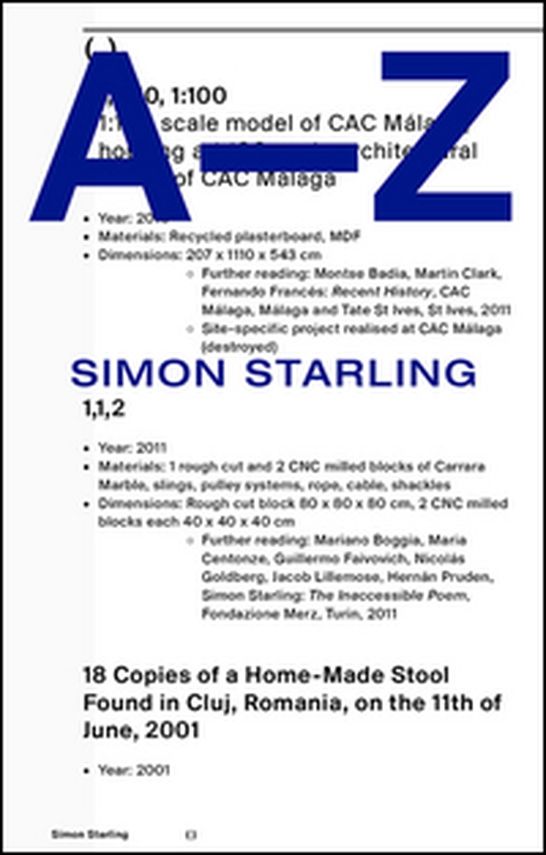 Simon Starling: A-Z - Librerie.coop Simon Starling: A-Z - Librerie.coop