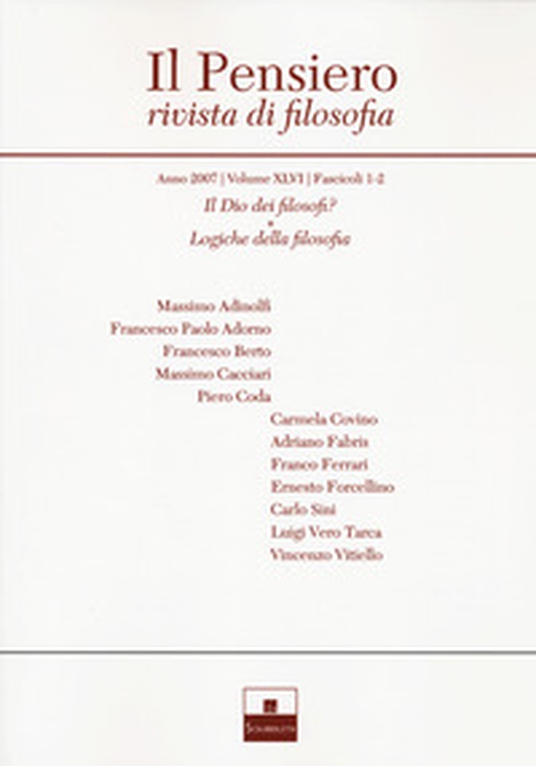 Il pensiero. Rivista di filosofia - Vol. 46 - Librerie.coop Il pensiero. Rivista di filosofia - Vol. 46 - Librerie.coop