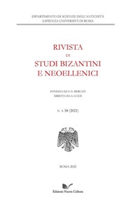 Rivista di studi bizantini e neoellenici - Vol. 58 - Librerie.coop