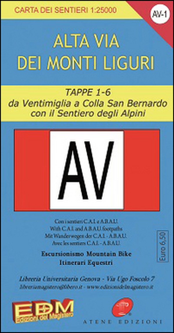 AV-1 Alta via dei monti liguri. Carte dei sentieri di Liguria - Librerie.coop AV-1 Alta via dei monti liguri. Carte dei sentieri di Liguria - Librerie.coop