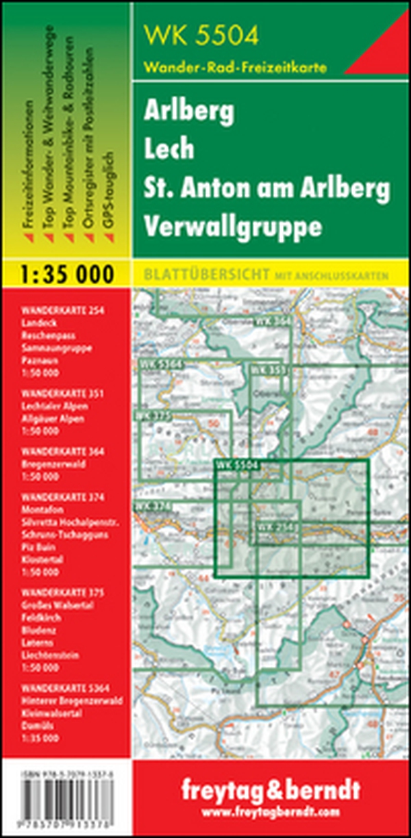 Arlberg Lech St. Anton Verwall Alps 1:35.000 - Librerie.coop Arlberg Lech St. Anton Verwall Alps 1:35.000 - Librerie.coop