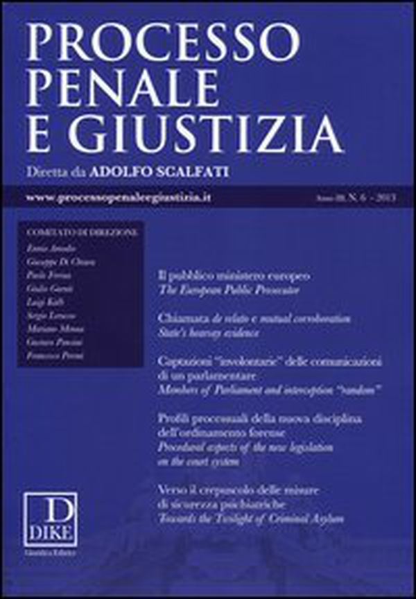 Processo penale e giustizia - Vol. 6 - Librerie.coop Processo penale e giustizia - Vol. 6 - Librerie.coop