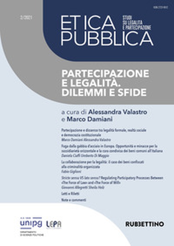 Etica pubblica. Studi su legalità e partecipazione - Librerie.coop Etica pubblica. Studi su legalità e partecipazione - Librerie.coop
