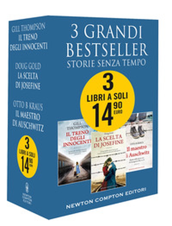 3 grandi bestseller. Storie senza tempo: Il treno degli innocenti-La scelta di Josefine-Il maestro di Auschwitz - Librerie.coop 3 grandi bestseller. Storie senza tempo: Il treno degli innocenti-La scelta di Josefine-Il maestro di Auschwitz - Librerie.coop