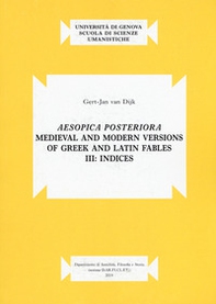 Aesopica posteriora. Medieval and modern versions of greek and latin fables - Librerie.coop