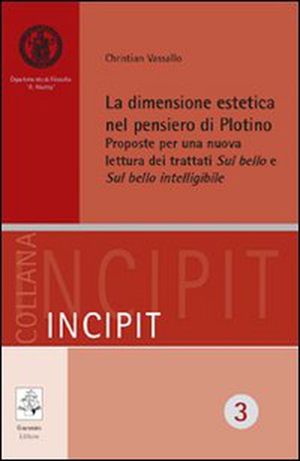 La dimensione estetica nel pensiero di Plotino. Proposte per una nuova lettura dei trattati «Sul bello» e «Sul bello intelligibile» - Librerie.coop La dimensione estetica nel pensiero di Plotino. Proposte per una nuova lettura dei trattati «Sul bello» e «Sul bello intelligibile» - Librerie.coop