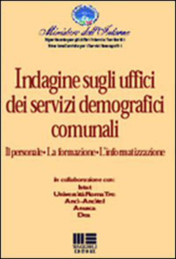 Indagine sugli uffici dei servizi demografici comunali - Librerie.coop Indagine sugli uffici dei servizi demografici comunali - Librerie.coop