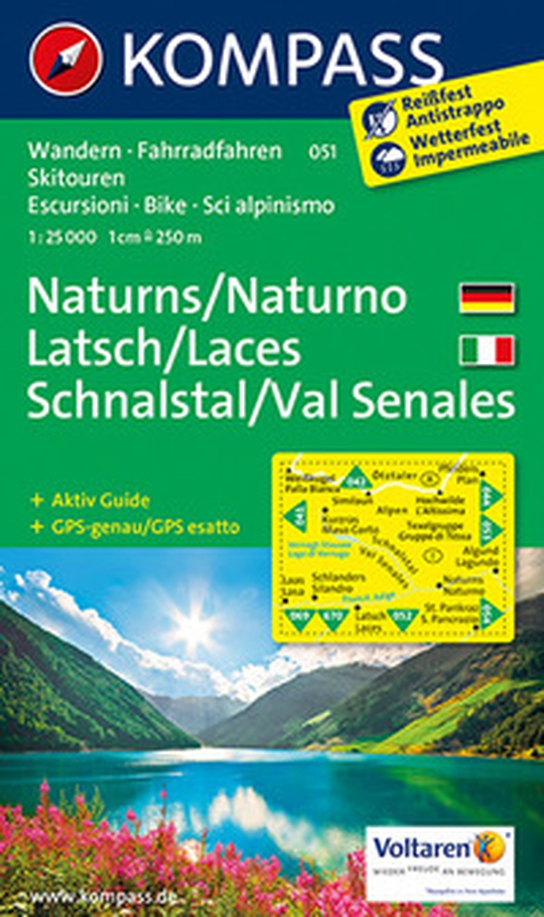 Carta escursionistica n. 051. Naturno, Laces, Val Senales-Naturns, Latsch, Schnalstal 1:25.000 - Librerie.coop Carta escursionistica n. 051. Naturno, Laces, Val Senales-Naturns, Latsch, Schnalstal 1:25.000 - Librerie.coop