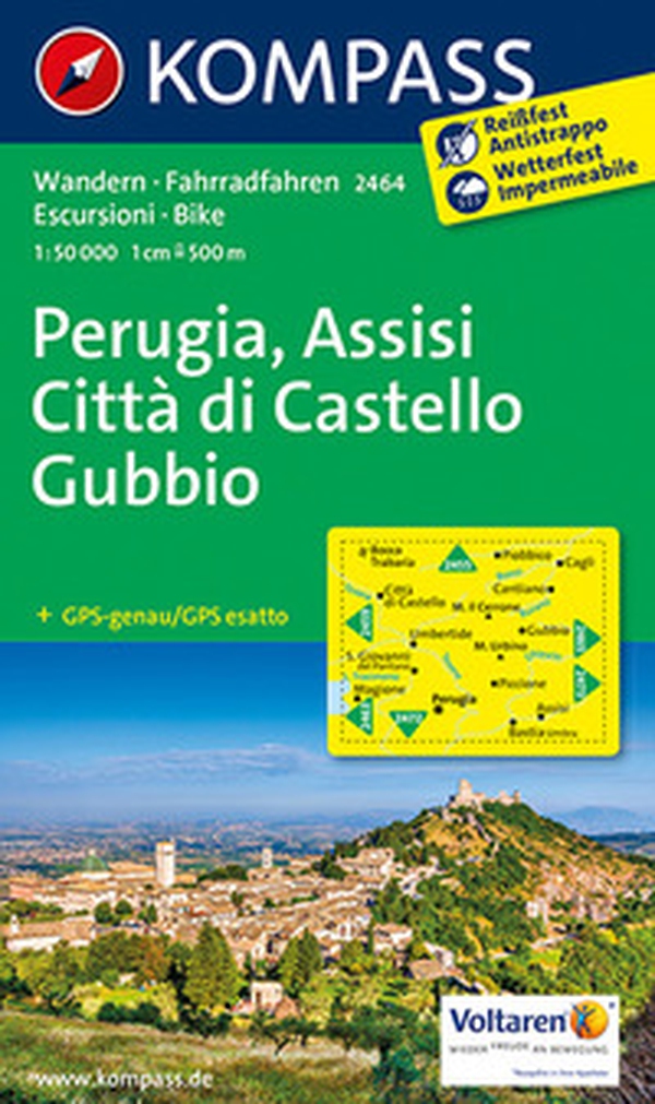 Carta escursionistica n. 2464. Perugia, Assisi, Città di Castello, Gubbio 1:50.000 - Librerie.coop Carta escursionistica n. 2464. Perugia, Assisi, Città di Castello, Gubbio 1:50.000 - Librerie.coop