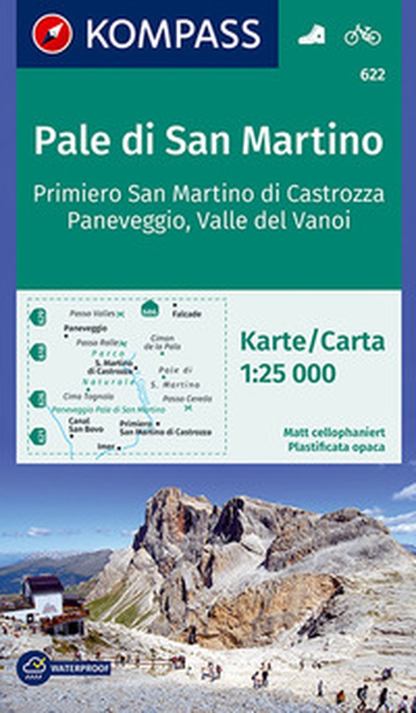 Carta escursionistica n. 622. Pale di San Martino, Primiero San Martino di Castrozza 1:25.000 - Librerie.coop Carta escursionistica n. 622. Pale di San Martino, Primiero San Martino di Castrozza 1:25.000 - Librerie.coop