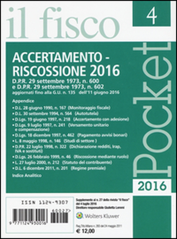 Accertamento e riscossione 2016 - Librerie.coop Accertamento e riscossione 2016 - Librerie.coop