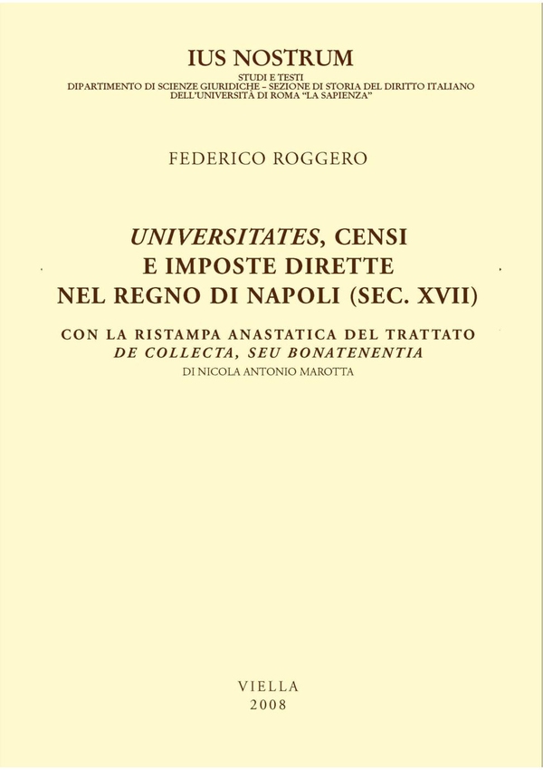 Universitates, censi e imposte dirette nel Regno di Napoli (sec. XVII) - Librerie.coop Universitates, censi e imposte dirette nel Regno di Napoli (sec. XVII) - Librerie.coop