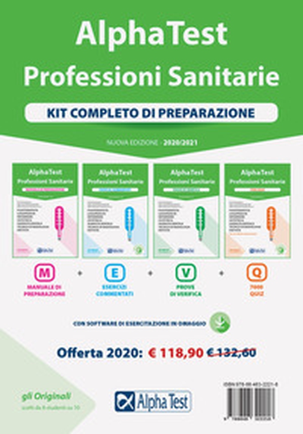 Alpha Test. Professioni sanitarie. Kit completo di preparazione: Manuale di preparazione-Esercizi commentati-Prove di verifica-7000 quiz - Librerie.coop Alpha Test. Professioni sanitarie. Kit completo di preparazione: Manuale di preparazione-Esercizi commentati-Prove di verifica-7000 quiz - Librerie.coop