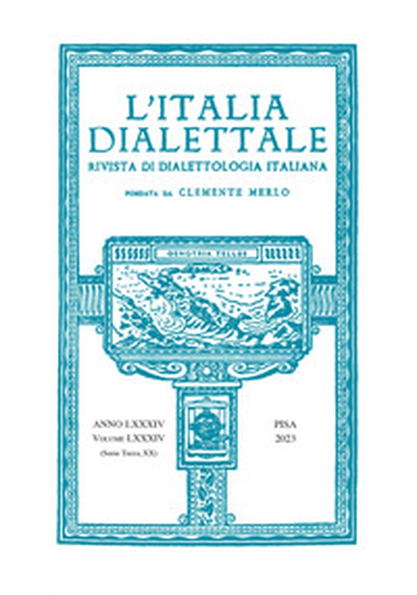 L'Italia dialettale. Rivista di dialettologia italiana - Vol. 84 - Librerie.coop L'Italia dialettale. Rivista di dialettologia italiana - Vol. 84 - Librerie.coop