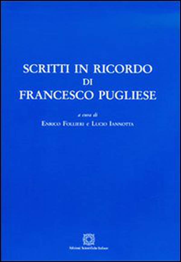 Scritti in ricordo di Francesco Pugliese - Librerie.coop Scritti in ricordo di Francesco Pugliese - Librerie.coop