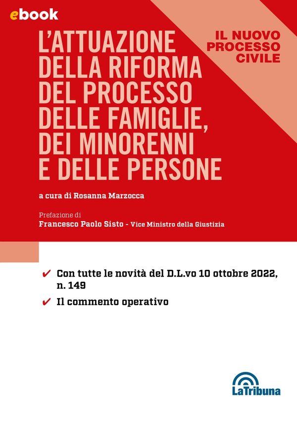 L'attuazione della riforma del processo delle famiglie, dei minorenni e delle persone - Librerie.coop L'attuazione della riforma del processo delle famiglie, dei minorenni e delle persone - Librerie.coop