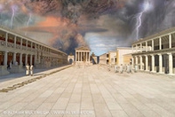 Pompei foro eruzione 79 d. C. Stato attuale e ricostruzione - Librerie.coop