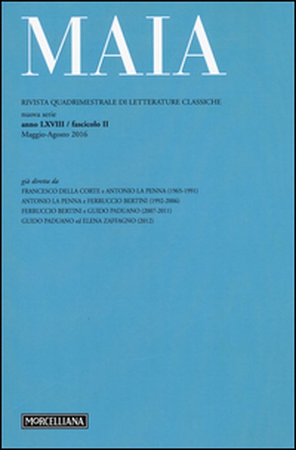 Maia. Rivista di letterature classiche - Librerie.coop Maia. Rivista di letterature classiche - Librerie.coop
