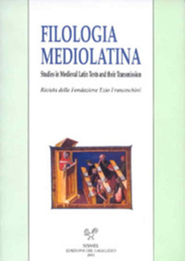 Filologia mediolatina. Studies in medieval latin texts and their transmission - Librerie.coop Filologia mediolatina. Studies in medieval latin texts and their transmission - Librerie.coop