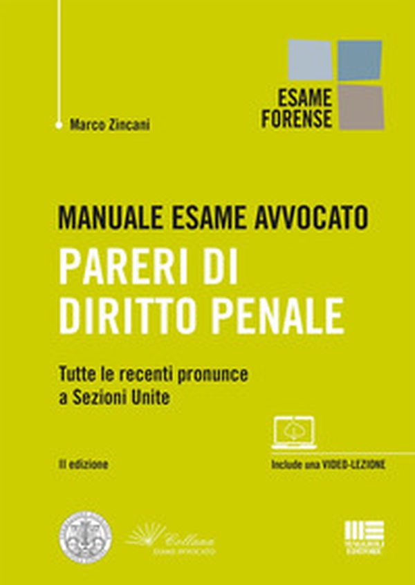 Manuale esame avvocato. Pareri di diritto penale - Librerie.coop Manuale esame avvocato. Pareri di diritto penale - Librerie.coop