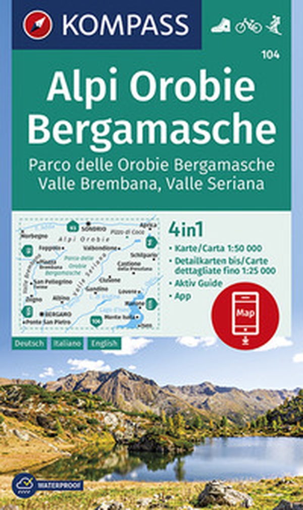 Carta escursionistica n. 104. Alpi Orobie bergamasche. Parco delle Orobie bergamasche, valle Brembana, valle Seriana 1:50.000 - Librerie.coop Carta escursionistica n. 104. Alpi Orobie bergamasche. Parco delle Orobie bergamasche, valle Brembana, valle Seriana 1:50.000 - Librerie.coop