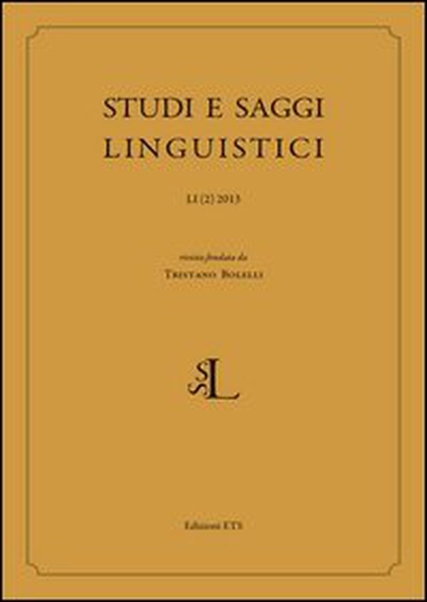 Studi e saggi linguistica (2013). Ediz. italiana e inglese - Vol. 2 - Librerie.coop Studi e saggi linguistica (2013). Ediz. italiana e inglese - Vol. 2 - Librerie.coop