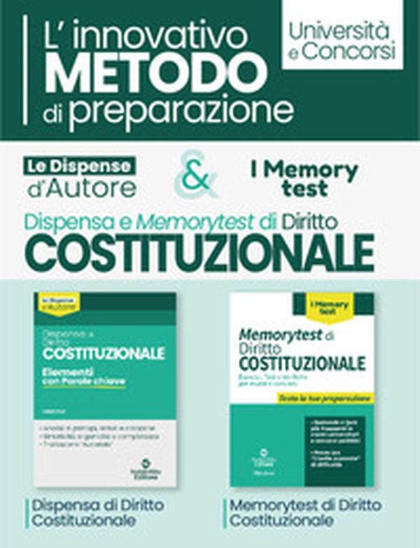 Kit dispensa d'autore: Dispensa di diritto costituzionale-Memorytest di diritto costituzionale. L'innovativo metodo di preparazione - Librerie.coop Kit dispensa d'autore: Dispensa di diritto costituzionale-Memorytest di diritto costituzionale. L'innovativo metodo di preparazione - Librerie.coop