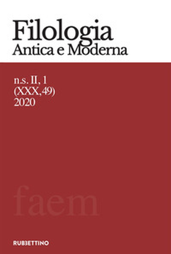 Filologia antica e moderna - Vol. 49 - Librerie.coop Filologia antica e moderna - Vol. 49 - Librerie.coop