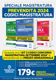 Concorso Magistratura Settembre 2024: prevendita del kit dei Codici normativi civile, penale e amministrativo - Librerie.coop