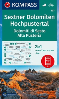 Cartina escursionistica n. 657 Dolomiti di Sesto, Parco Naturale Tre Cime - Librerie.coop