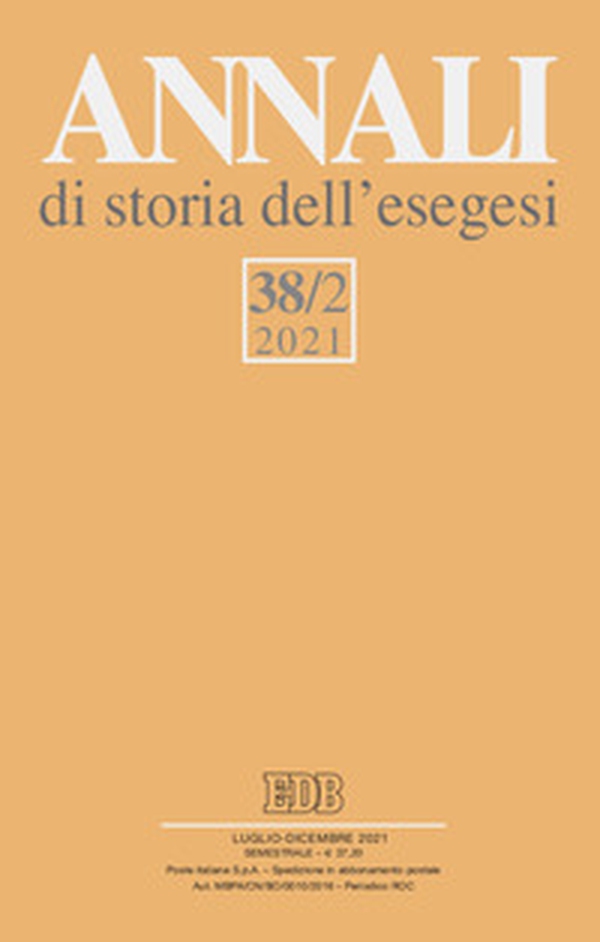 Annali di storia dell'esegesi - Librerie.coop Annali di storia dell'esegesi - Librerie.coop