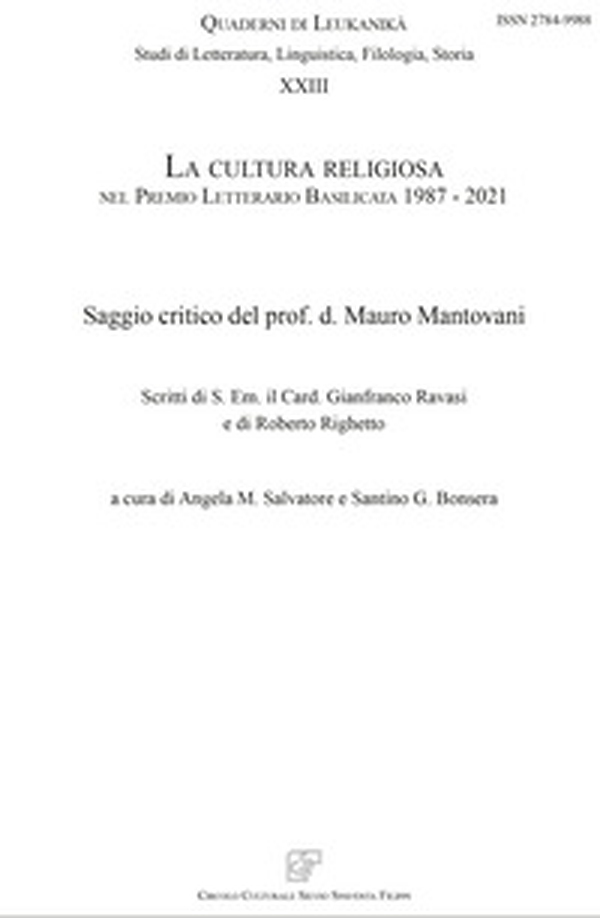 La cultura religiosa nel Premio Letterario Basilicata 1987-2021 - Librerie.coop La cultura religiosa nel Premio Letterario Basilicata 1987-2021 - Librerie.coop