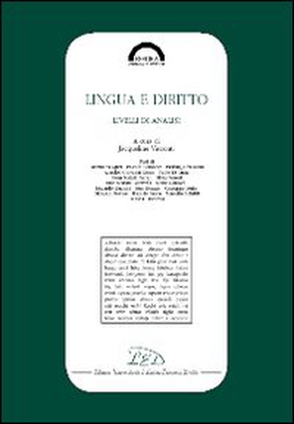 Lingua e diritto. Livelli di analisi - Librerie.coop Lingua e diritto. Livelli di analisi - Librerie.coop