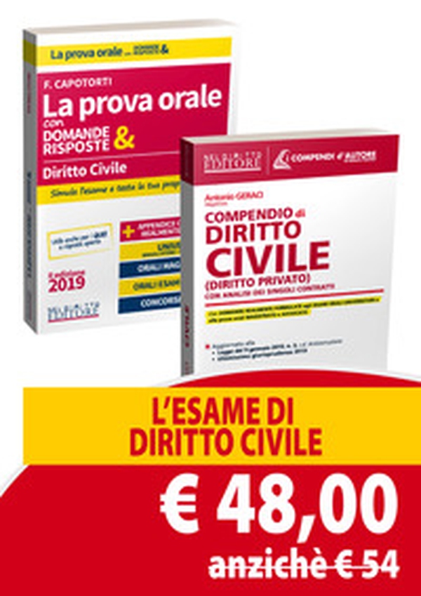 Diritto civile. La prova orale con domande & risposte-Compendio di diritto civile (diritto privato) con analisi completa dei singoli contratti - Librerie.coop Diritto civile. La prova orale con domande & risposte-Compendio di diritto civile (diritto privato) con analisi completa dei singoli contratti - Librerie.coop