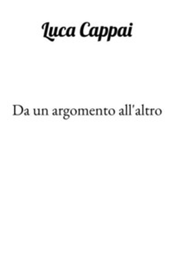 Da un argomento all'altro - Librerie.coop Da un argomento all'altro - Librerie.coop