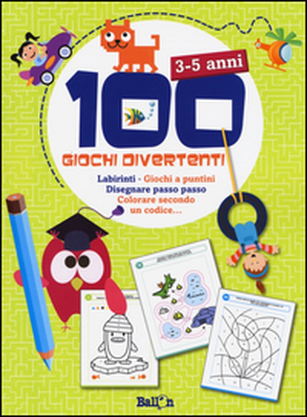 100 giochi divertenti. 3-5 anni. Labirinti, Gioca a puntini, Disegnare passo passo, Colorare secondo un codice... - Librerie.coop 100 giochi divertenti. 3-5 anni. Labirinti, Gioca a puntini, Disegnare passo passo, Colorare secondo un codice... - Librerie.coop