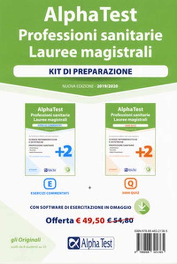 Alpha Test. Professioni sanitarie. Lauree magistrali. Kit: Esercizi commentati-3000 quiz - Librerie.coop Alpha Test. Professioni sanitarie. Lauree magistrali. Kit: Esercizi commentati-3000 quiz - Librerie.coop