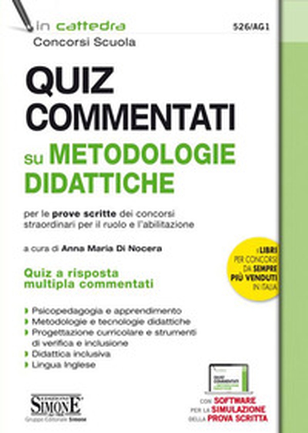 Quiz commentati su metodologie didattiche per le prove scritte dei concorsi straordinari per il ruolo e l'abilitazione - Librerie.coop Quiz commentati su metodologie didattiche per le prove scritte dei concorsi straordinari per il ruolo e l'abilitazione - Librerie.coop
