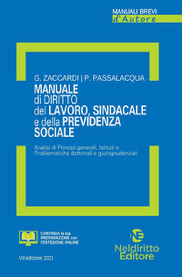 Manuale di diritto del lavoro, sindacale e della previdenza sociale - Librerie.coop Manuale di diritto del lavoro, sindacale e della previdenza sociale - Librerie.coop
