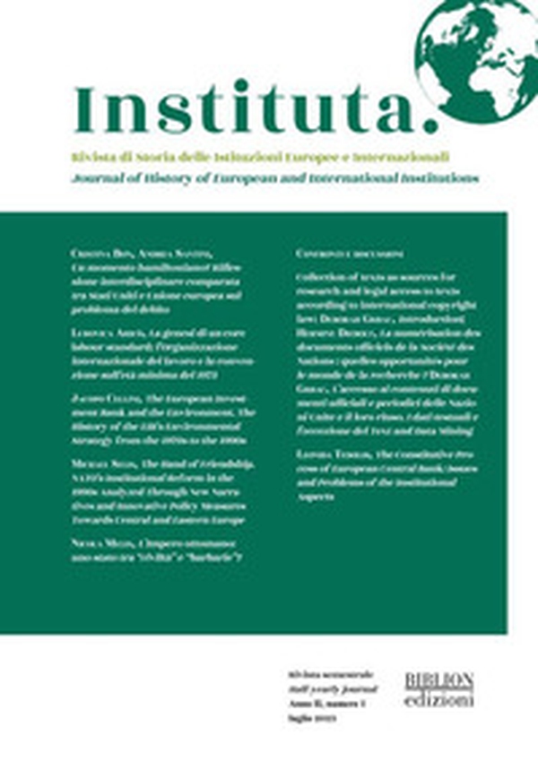 Instituta. Rivista di Storia delle istituzioni europee e internazionali - Vol. 1 - Librerie.coop Instituta. Rivista di Storia delle istituzioni europee e internazionali - Vol. 1 - Librerie.coop