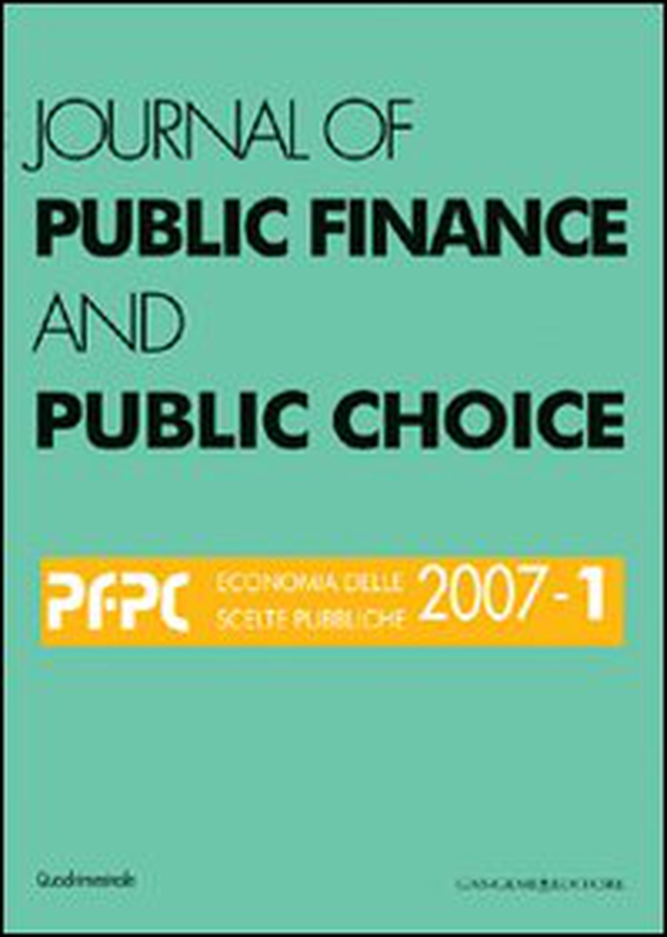 Journal of public finance and public choice - Librerie.coop Journal of public finance and public choice - Librerie.coop