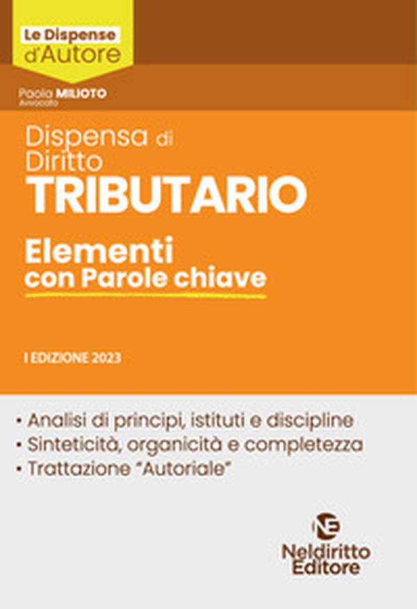 Dispensa di diritto tributario. Elementi con parole chiave - Librerie.coop Dispensa di diritto tributario. Elementi con parole chiave - Librerie.coop