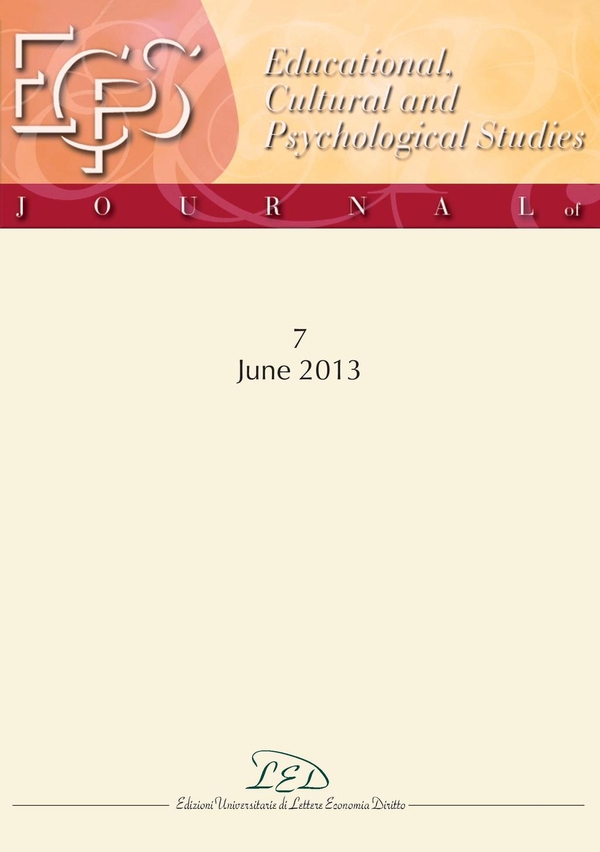 Journal of Educational, Cultural and Psychological Studies (ECPS Journal) No 7 (2013) - Librerie.coop Journal of Educational, Cultural and Psychological Studies (ECPS Journal) No 7 (2013) - Librerie.coop
