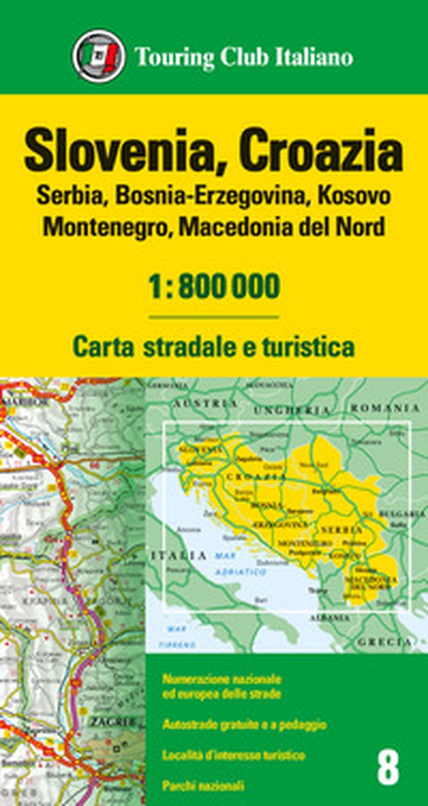 Slovenia, Croazia, Serbia, Bosnia Erzegovina, Montenegro, Macedonia 1:800.000. Carta stradale e turistica - Librerie.coop Slovenia, Croazia, Serbia, Bosnia Erzegovina, Montenegro, Macedonia 1:800.000. Carta stradale e turistica - Librerie.coop