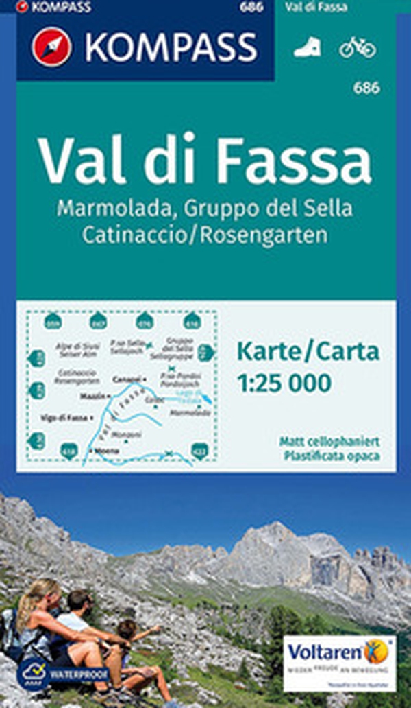 Carta escursionistica n. 686. Val di Fassa, Marmolada, Gruppo di Sella, 1:25.000 - Librerie.coop Carta escursionistica n. 686. Val di Fassa, Marmolada, Gruppo di Sella, 1:25.000 - Librerie.coop