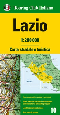 Lazio 1:200.000. Carta stradale e turistica - Librerie.coop